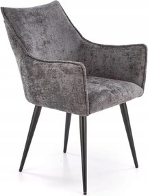 Szürke kárpitozott szék irodai nappali fésülködőasztalhoz karfával K559