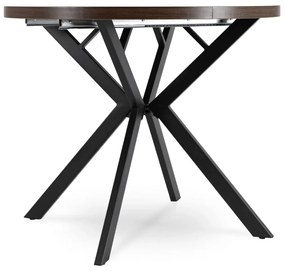 Bővíthető Étkezőasztal Dió/Fekete Színben. LUGO 90-190 cm