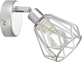 Fali lámpa, ezüst/fém, OKIRA TYP 2