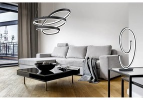 Fekete LED függőlámpa hangvezérléssel-mobil alkalmazás vezérléssel, fém búrával Ciola – CINQUE