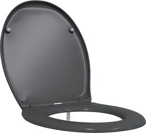 vidaXL WC ülőke Antracit 47 x 37 x 4 cm Duroplast
