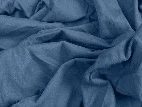 Jersey gumis lepedő lycrával sötétkék 180 x 200 cm
