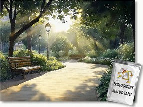 Fotótapéta Flizelina Tájkép Park Padok Sikátor Séta Relaxáció 350x250 ragasztó