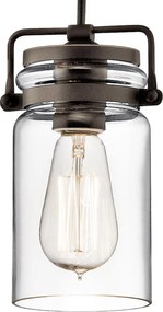 Kichler klasszikus modern vintage függeszték brinley barna átlátszó elskl-brinley-mp-oz