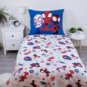 Kék egyszemélyes pamut gyerek ágyneműhuzat 140x200 cm Spidey – Jerry Fabrics