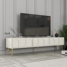 TV szekrény Lyon 43 - Krém, Arany
