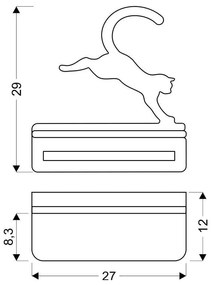 Fekete gyerek lámpa Cat – Candellux Lighting