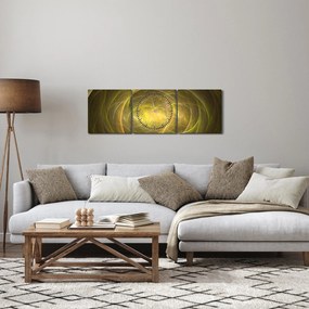 Modern absztrakt kép (órával) (90x30 cm)