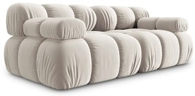 Bézs bársony moduláris kanapé 188 cm Bellis – Micadoni