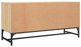 sonoma-tölgyszínű TV-szekrény üvegajtókkal 102 x 37 x 50 cm