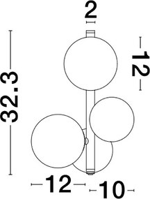 Függeszték Fekete ODILLIA NOVA LUCE 9009252