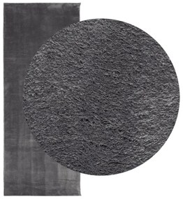 HUARTE antracit rövid szálú puha és mosható szőnyeg 80 x 200 cm