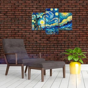 Kép – Csillagos éjszaka mozaikja (90x60 cm)