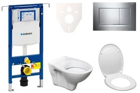 Fali WC szett Geberit előtétfalas szereléshez + Ceramia S-Line Pro WC 111.355.00.5ND6