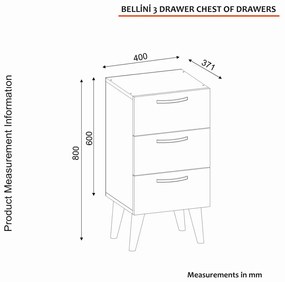 Bellini diófa éjjeliszekrény