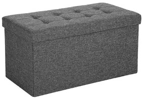 SongmicsHome OTO tárolós puff, 76x38x38cm, antracit