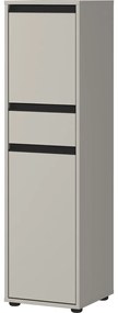 Szürke magas keskeny fürdőszoba szekrény 33x121 cm Lemont – Germania