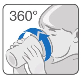 Bájos itató pohár Magic NUK 360° fedéllel light geen