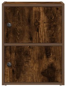 füstös tölgy színű szerelt fa könyvszekrény 40x24x52 cm