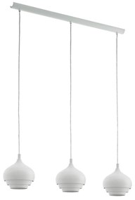 Eglo 97213 - Csillár zsinóron CAMBORNE 3xE27/60W/230V fehér