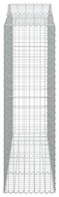 íves horganyzott vas gabion kosár 200x50x160/180 cm
