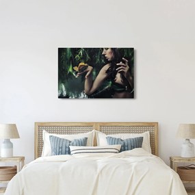 Egy bájos nő képe pillangóval (90x60 cm)