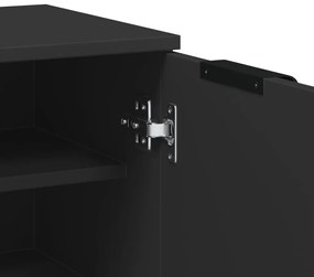 fekete szerelt fa cipőszekrény 59 x 35 x 100 cm