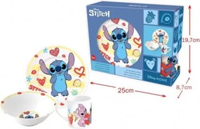 Disney Lilo és Stitch, A csillagkutya Heart porcelán étkészlet Díszdobozban