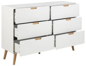 Fehér komód 135x90x40 cm Lowell – Actona