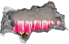Fali matrica lyuk a falban Rózsaszín tulipánok nd-b-102142486