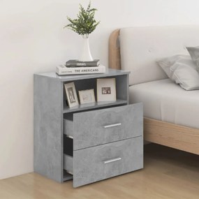 2 db betonszürke éjjeliszekrény 50 x 32 x 60 cm