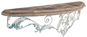 Vinatge fa fali polc antikolt kékes barna 100x23x29 cm