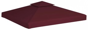 bordó kétszintes pavilon tetőponyva 310 g/m², 3 x 3 m