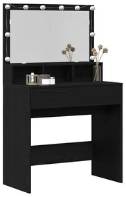 Öltözködőasztal fiókkal Musta tammi 80 x 41 x 134,5 cm Faanyag
