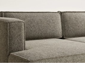 Barna zsenília kinyitható-tárolóhelyes sarokkanapé (bal oldali-heverő résszel) Velto – Maison de Rêve