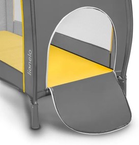 Lionelo - Utazó kiságy SVEN PLUS szürke/sárga