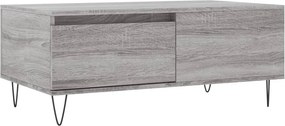 vidaXL szürke sonoma színű szerelt fa dohányzóasztal 90 x 50 x 36,5 cm