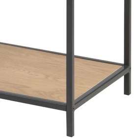 SARON könyvespolc, tölgy/fekete színben