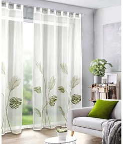 Fehér-zöld voile fényáteresztő függöny 135x245 cm – Sehlbach