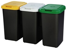 Tontarelli TRIO hulladékgyűjtő 3 x 25 l,fekete