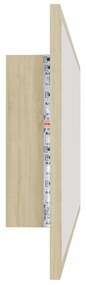 sonoma tölgy akril LED-es fürdőszobai tükör 100x8,5x37 cm