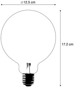 5 db-os okos E27 LED izzó szett G125 arany 4,9W 470lm 1800-4000K