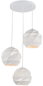ITALUX PND-2424-3S-WH - Csillár zsinóron PALERMO 3xE27/40W/230V fehér