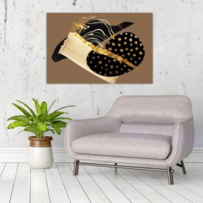 Kép - Absztrakció aranybarna N⁰1 (90x60 cm)
