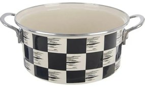 Orion Smaltovaný kastrol Šachovnice Lem , 3 l,pr. 22 cm, 22 cm átmérőjű