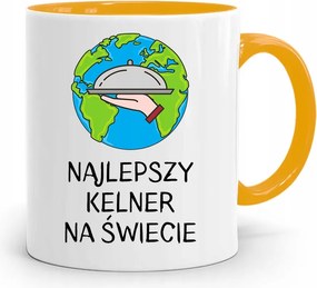 Pincérnek Sárga Bögre A Világ Legjobbja fényképes nyomtatással