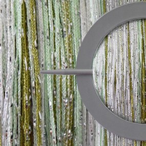 Függöny Spagetti 100 x 200 Fonott Ezüst Cérna Zsinórok 603