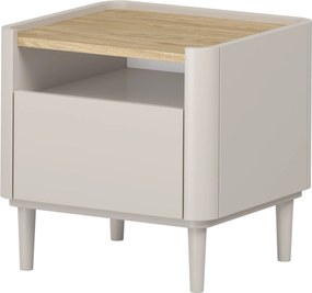 Elivo éjjeliszekrény 50 cm fiókos - kasmír / olajozott tölgy