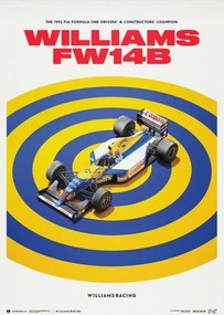 Művészeti nyomat Williams Racing - FW14B - F1® World Drivers' Champion - 1992, Automobilist