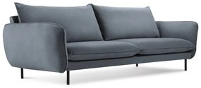 Vienna szürke bársony kanapé, 230 cm - Cosmopolitan Design